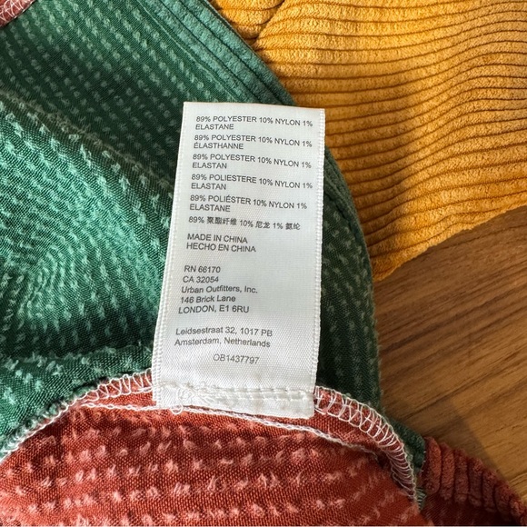 BDG Urban Outfitters Corduroy Jacket Shirt Women’s Small Multicolor Block - Picture 9 of 9